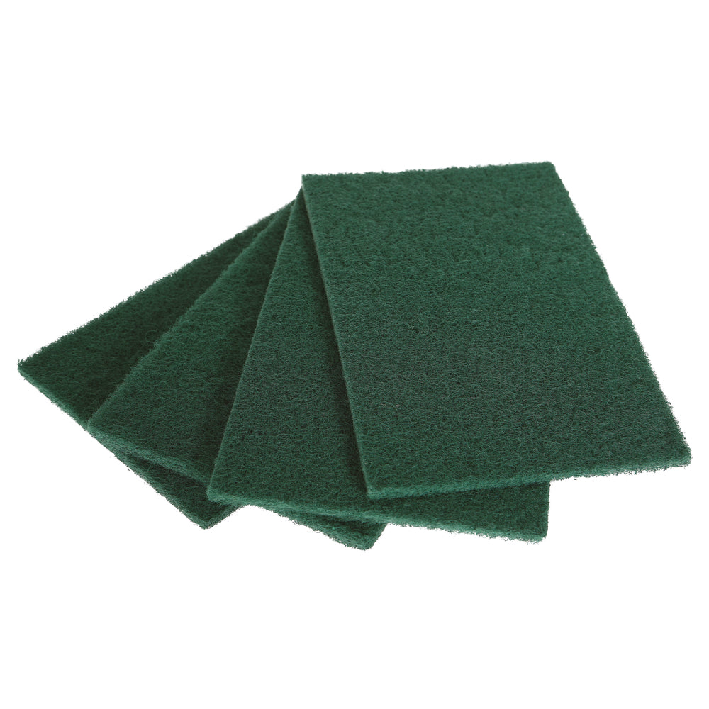 Globe Commercial Heavy Duty Scouring Pad - 6" x 9" - Green