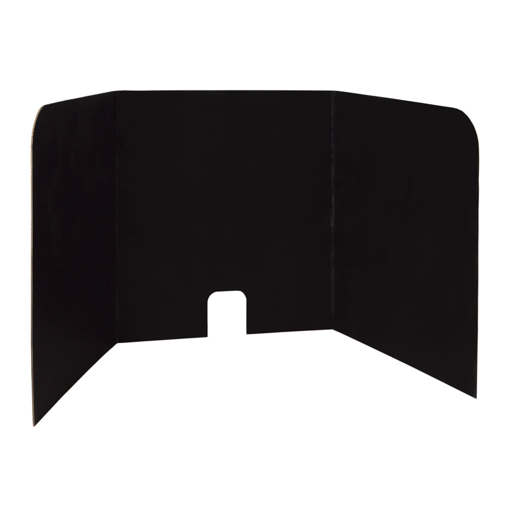 Pacon Computer Lab 3-Panel Privacy Board - 20" D x 22" W x 22" H - Black - 4 Pack