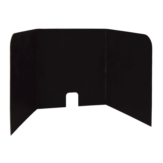 Pacon Computer Lab 3-Panel Privacy Board - 20" D x 22" W x 22" H - Black - 4 Pack