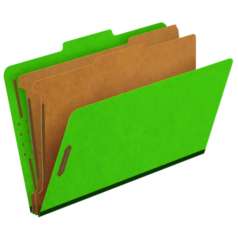 Chemises de classement Pendaflex à 2 compartiments - Attaches 2" - Format lettre - Vert foncé