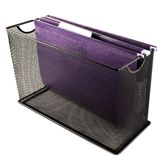 Classeur suspendu de bureau Winnable Mesh, format légal, noir