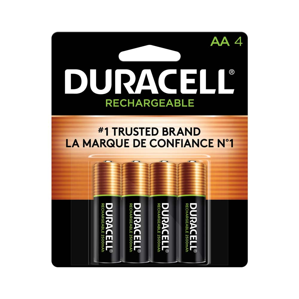 Piles rechargeables AA Duracell - Lot de 4