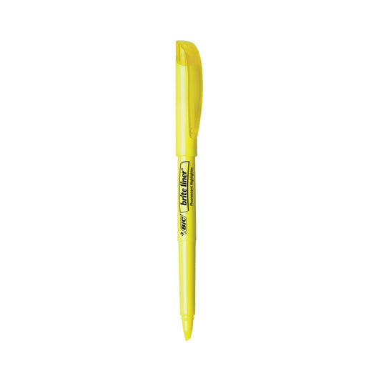 BIC Brite Liner Highlighter - Chisel Tip (1.6mm) - Fluorescent Yellow