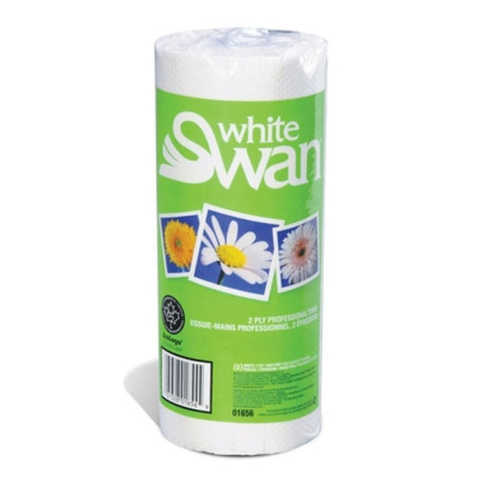 Essuie-tout White Swan - 80 feuilles/rouleau - 30 rouleaux/paquet