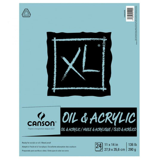 Canson XL Oil & Acrylic Pad, 11"x14", 24 Sheets