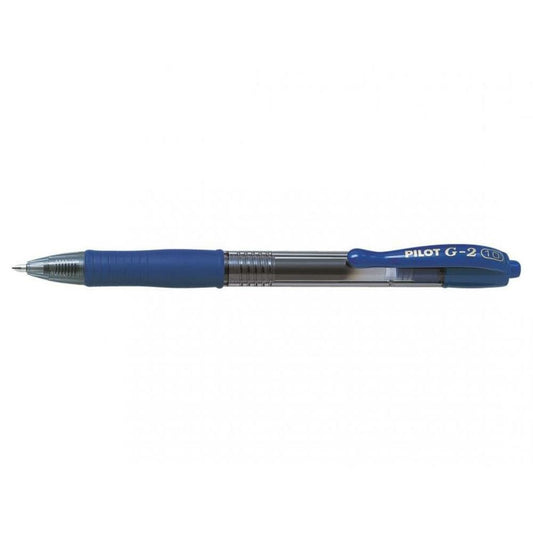 Stylo gel rétractable Pilot G2. 1,0 mm. Bleu. Boîte de 12.