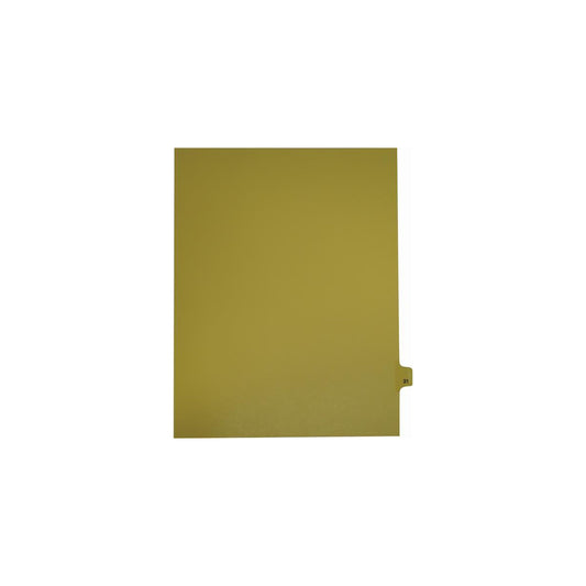 Onglets numériques Sterling Singles, n° 21, chamois, format lettre, coupe 1/25e, paquet de 25