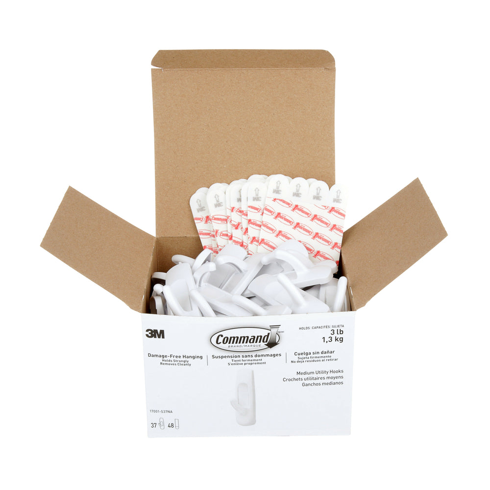 Lot de 37 crochets utilitaires Command Medium - Blanc