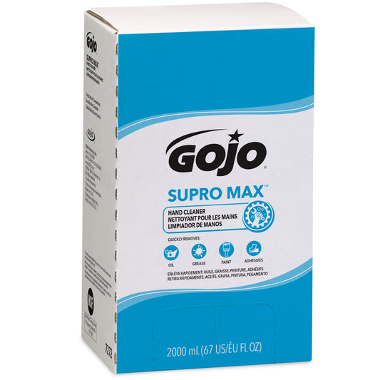 Recharge de nettoyant pour les mains Gojo SUPRO MAX pour distributeur PRO TDX - 2 000 ml - Paquet de 4