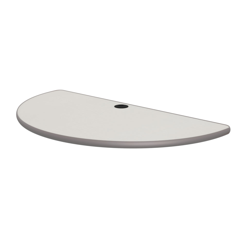 Plateau de table demi-rond Heartwood 24" x 48" - Gris