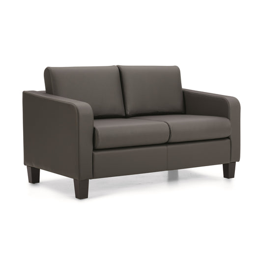 Offices to Go Suburb 2 Seat Sofa - Bonded Leather - Grey