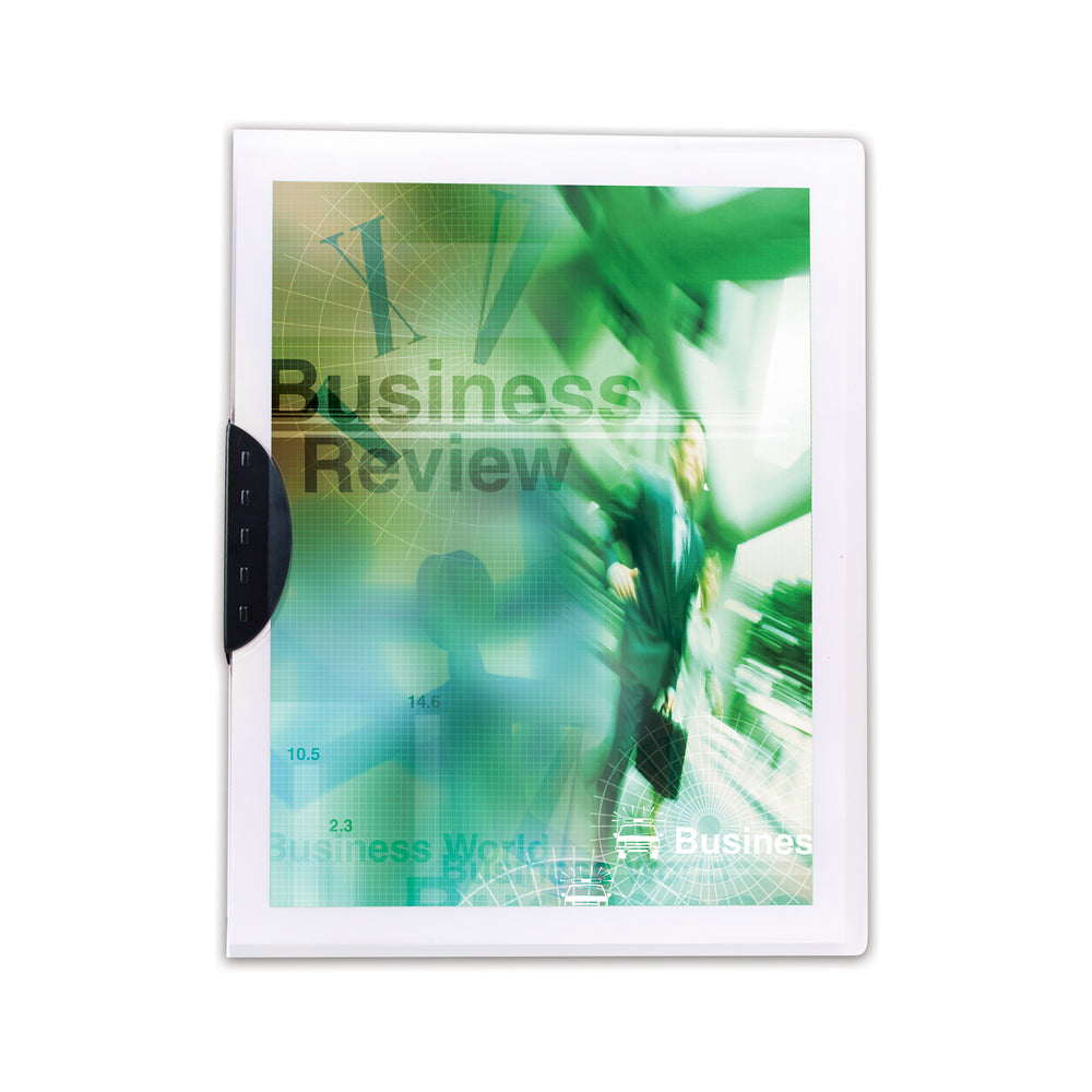Wilson Jones Frosted Swinglock Report Cover - Letter - 30 Sheet Capacity - Frosted/Black
