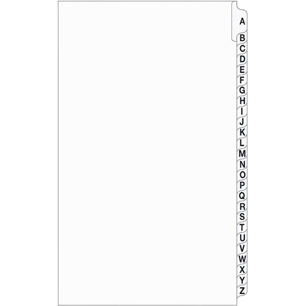 Supreme Litigation Tabs 26th Cut Alpha Set 14" White A-Z