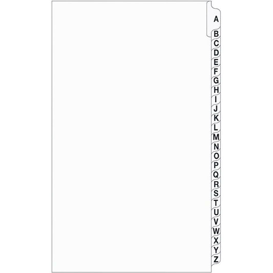 Supreme Litigation Tabs 26th Cut Alpha Set 14" White A-Z