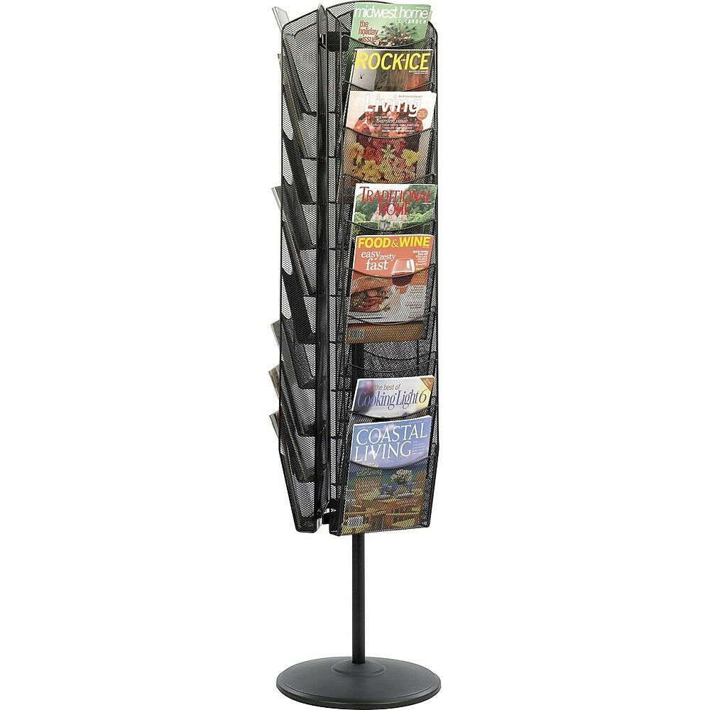 Safco Onyx Rotating Mesh Magazine Stand