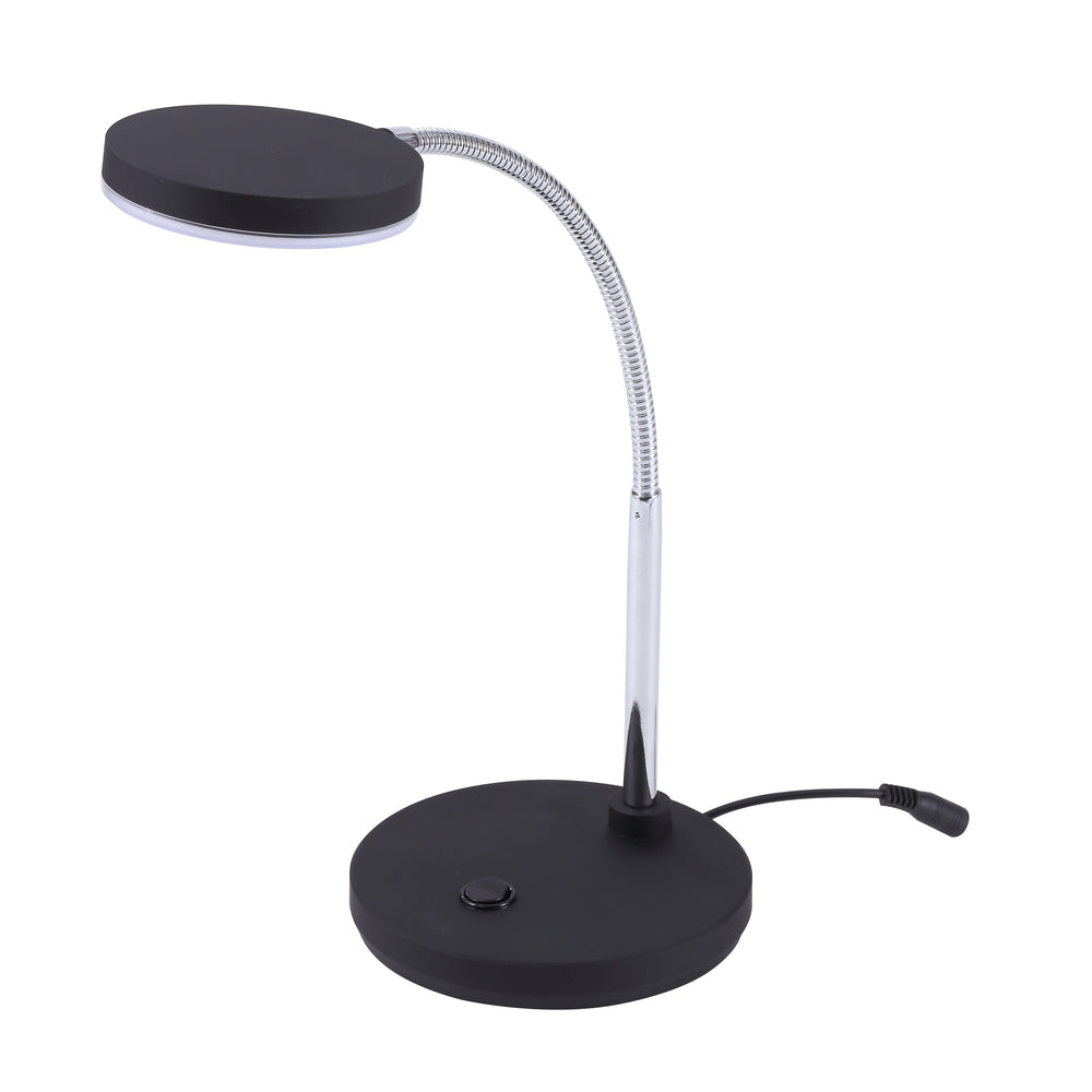 Lampe de bureau à LED col de cygne en métal Bostitch - Noir