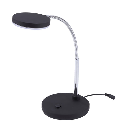 Lampe de bureau à LED col de cygne en métal Bostitch - Noir