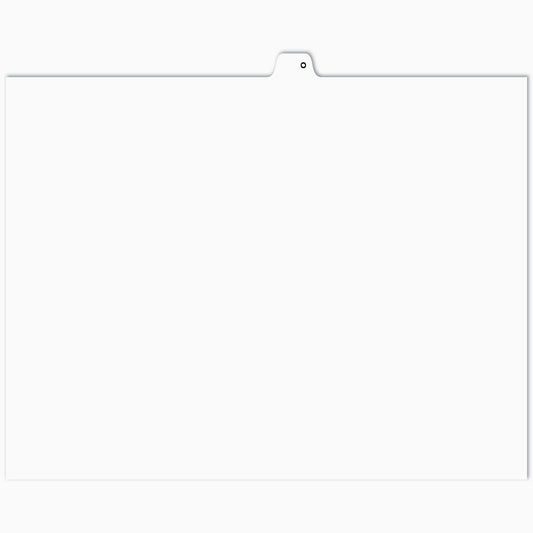 Apak Alphabetical Index Tab - Letter O - White,8 1/2" x 11" - 1/26th Cut - Unpunched - 25 Pack