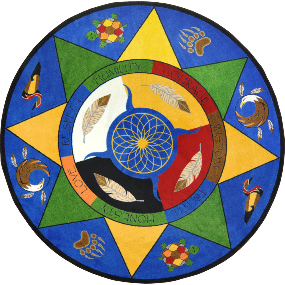 Tapis rond Joy Carpets Spirit of Truth - 1,63 m - Multicolore