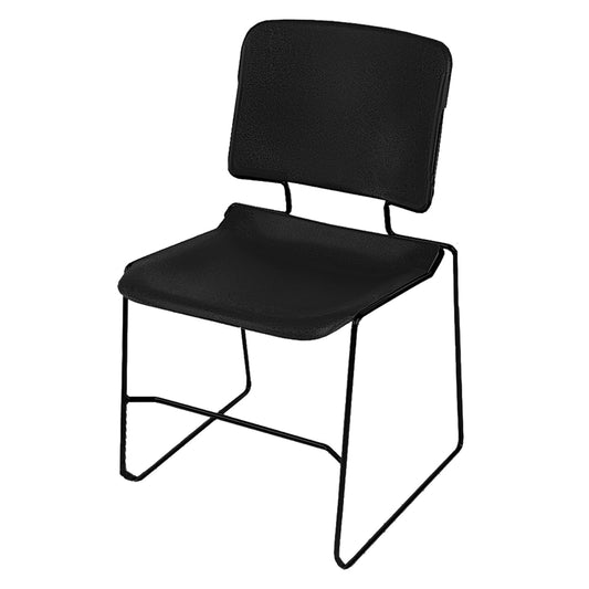 Nightingale Sauga High Density Stacker Armless Chair - Black