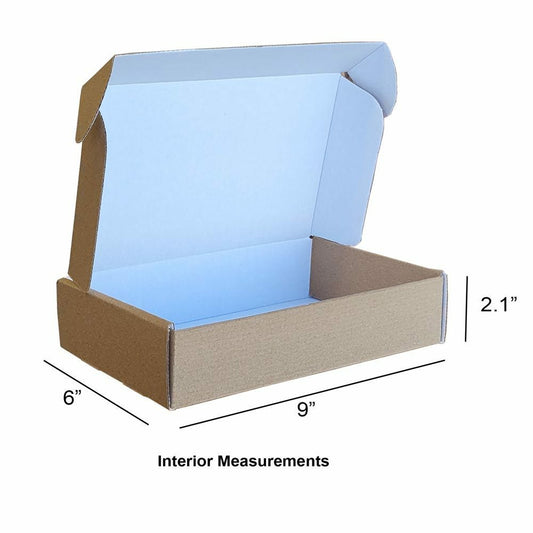 Eddie's Shipping Corrugate Boxes - 9" L x 6" W x 2.10" H - Kraft - 50 Pack