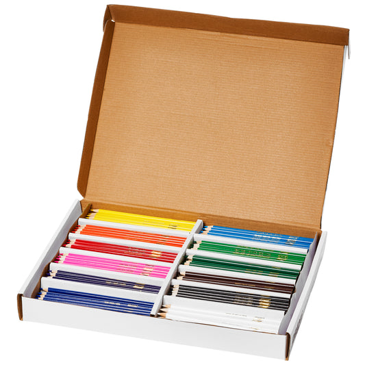 Crayons de couleur à mine épaisse Prang, couleurs assorties, 288/boîte