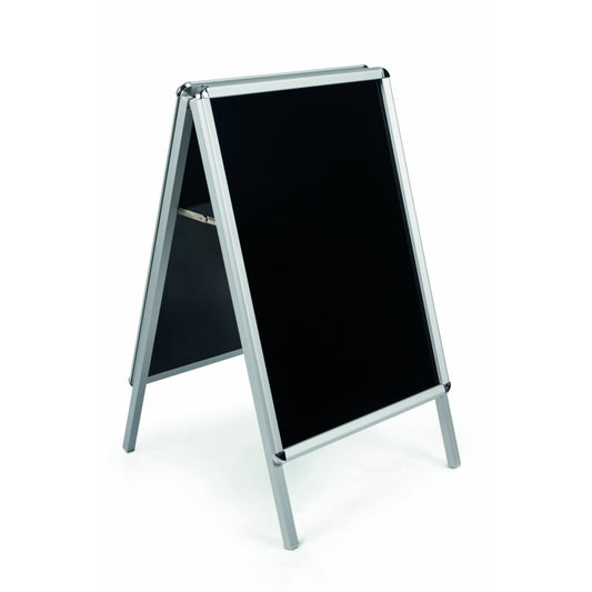 MasterVision Magnetic Wet-Erase A-Frame Sign Board and Poster Holder - 35" x 25" - Aluminum Frame
