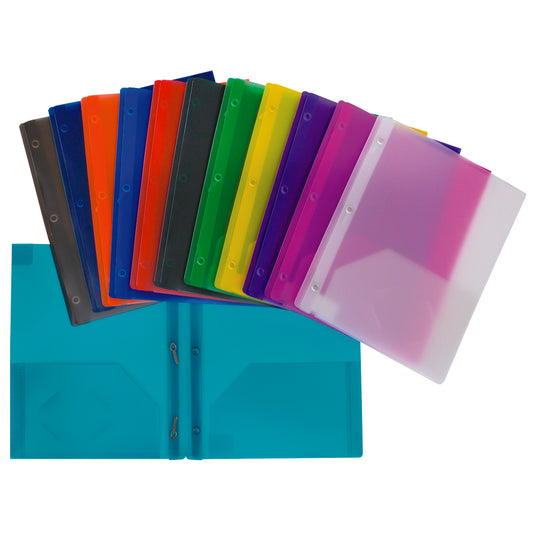 Portefeuille en plastique translucide Geocan - À griffes - Couleurs assorties