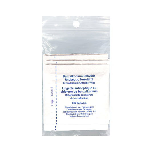 Lingettes antiseptiques Wasip BZK, paquet de 6