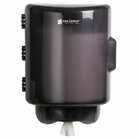 San Jamar Universal Centerpull Twister Hand Towel Dispenser - 10.8" L x 10.3" W x 13.3" - Grey