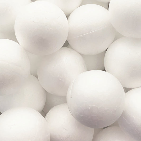 DBLG Import Inc. - Boules de polystyrène 75 mm - Blanches - Paquet de 12
