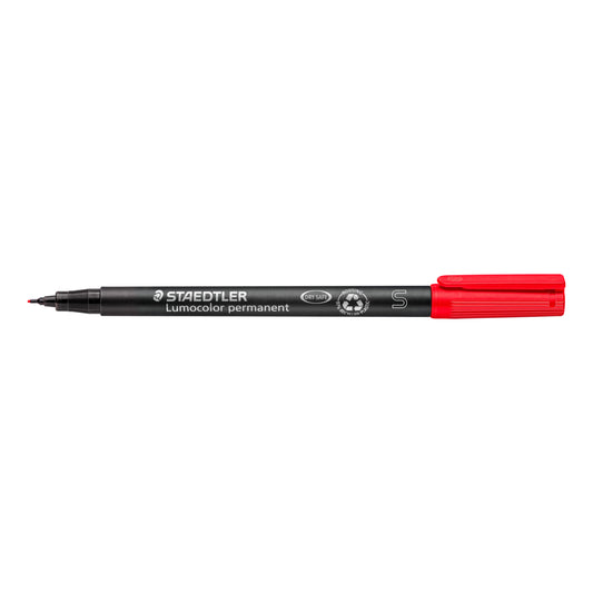 Marqueur permanent Staedtler Lumocolor Dry-Safe - Pointe superfine - Rouge
