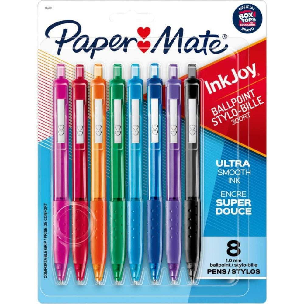 Inkjoy 300 Retractable Ball Pen Assorted, Set of 8