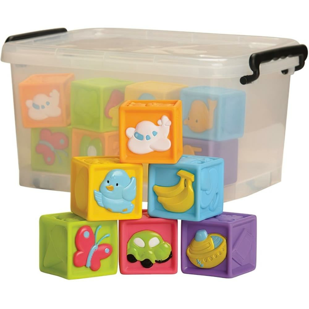 Jouets constructifs pour bébés, blocs souples