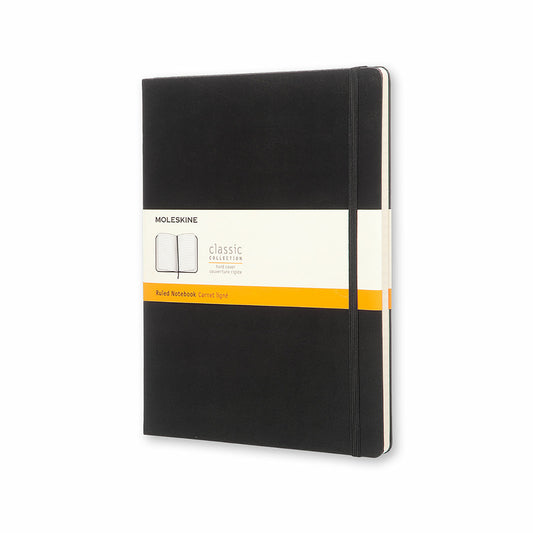 Carnet de notes Moleskine Classic noir à couverture souple, ligné, extra large, 7-1/2" x 10"