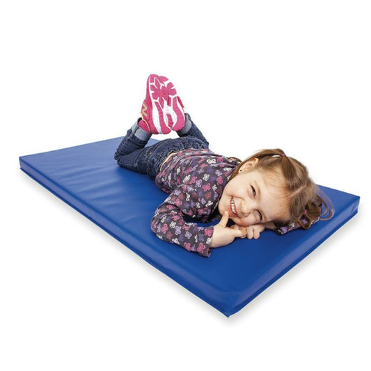 Tapis de repos Wesco Deluxe - 61 cm x 122 cm x 5 cm - Bleu - Lot de 4