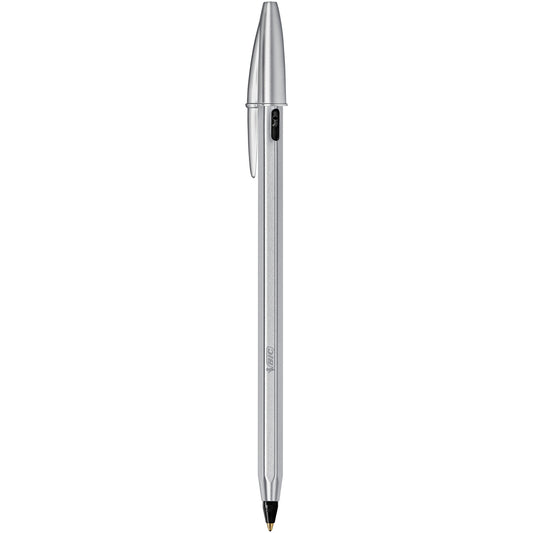 BIC Cristal Metal Ballpoint Stick Pen with Refills - 1.0mm - Black
