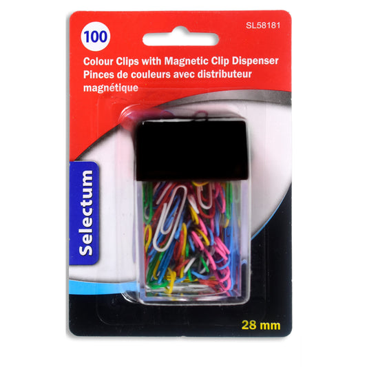 Selectum Magnetic Clip Dispenser, Selectum Magnetic Clip Dispenser, Assorted colours.