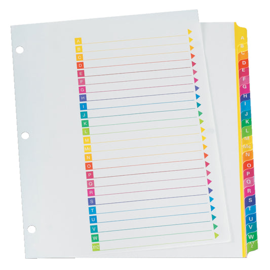 Oxford Super Rapidex Dividers - A-Z - Assorted Colours