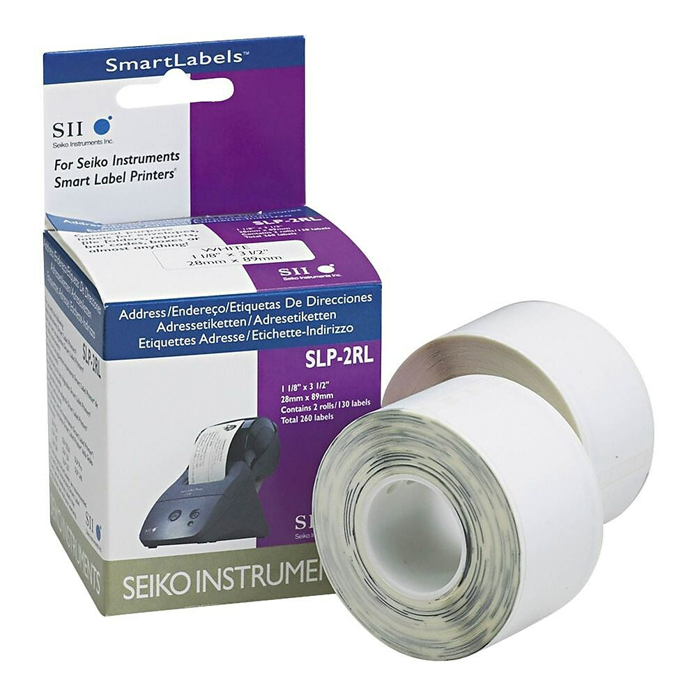 Étiquettes d'adresse Seiko Instruments SLP-2RL - Lot de 2