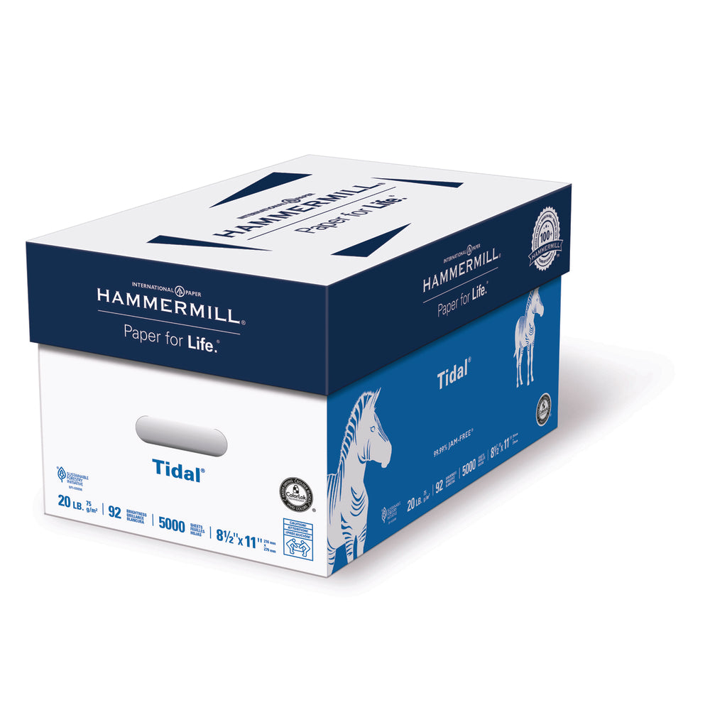 Papier Hammermill Tidal - 20 lb - 8,5" x 11" - Blanc - 5000 feuilles