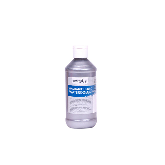 Handy Art Washable Metallic Liquid Watercolors - Silver - 237 mL