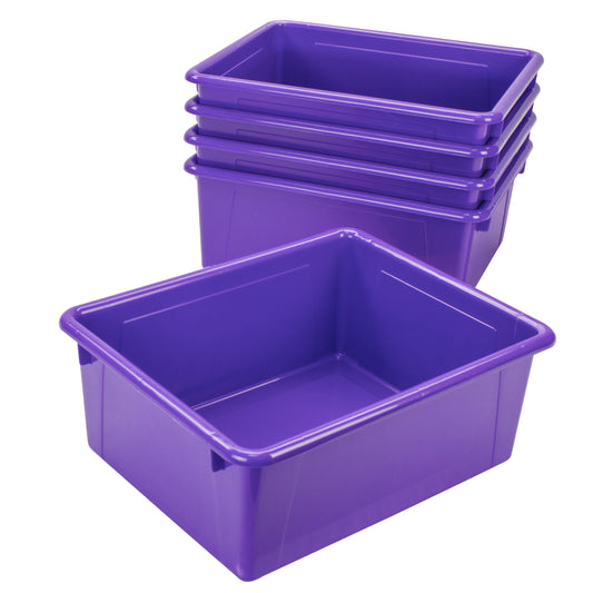 Storex Deep Storage Tray - Violet - 5 Pack