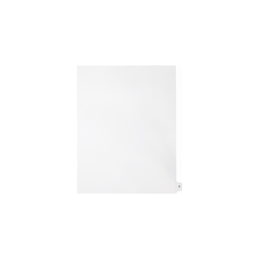 Onglets Sterling Alpha Singles, lettre O, blancs, format lettre, coupe 1/15e, paquet de 25