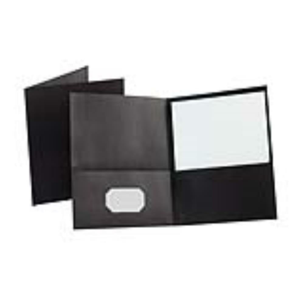 Oxford Twin Pocket Folder - Black - 6 Pack