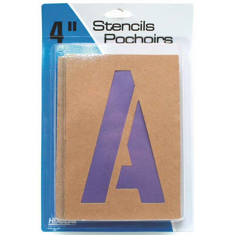 Pochoir alphanumérique pour panneau de titre - 4"