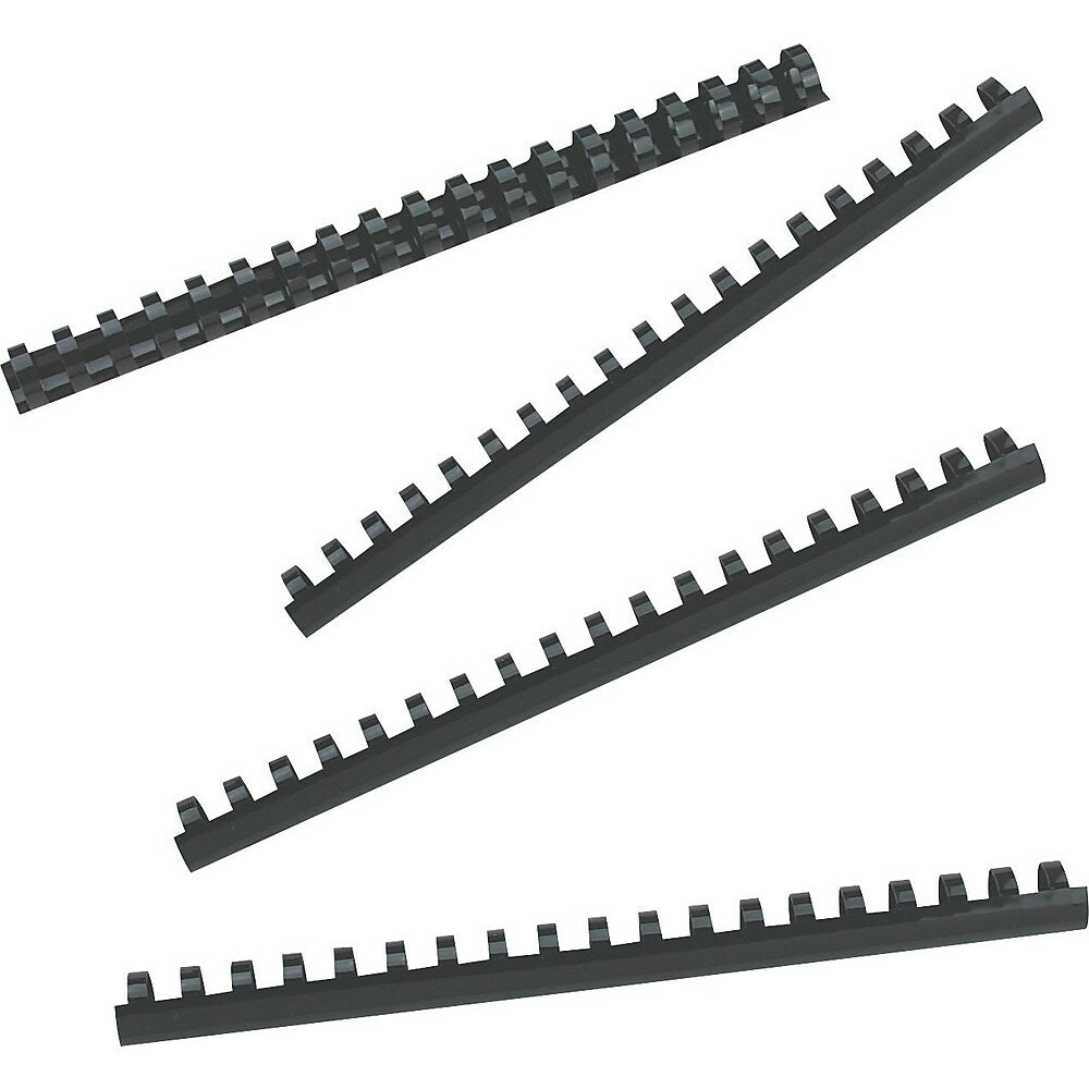 Reliures en plastique GBC CombBind 3/4 po, noires, paquet de 100
