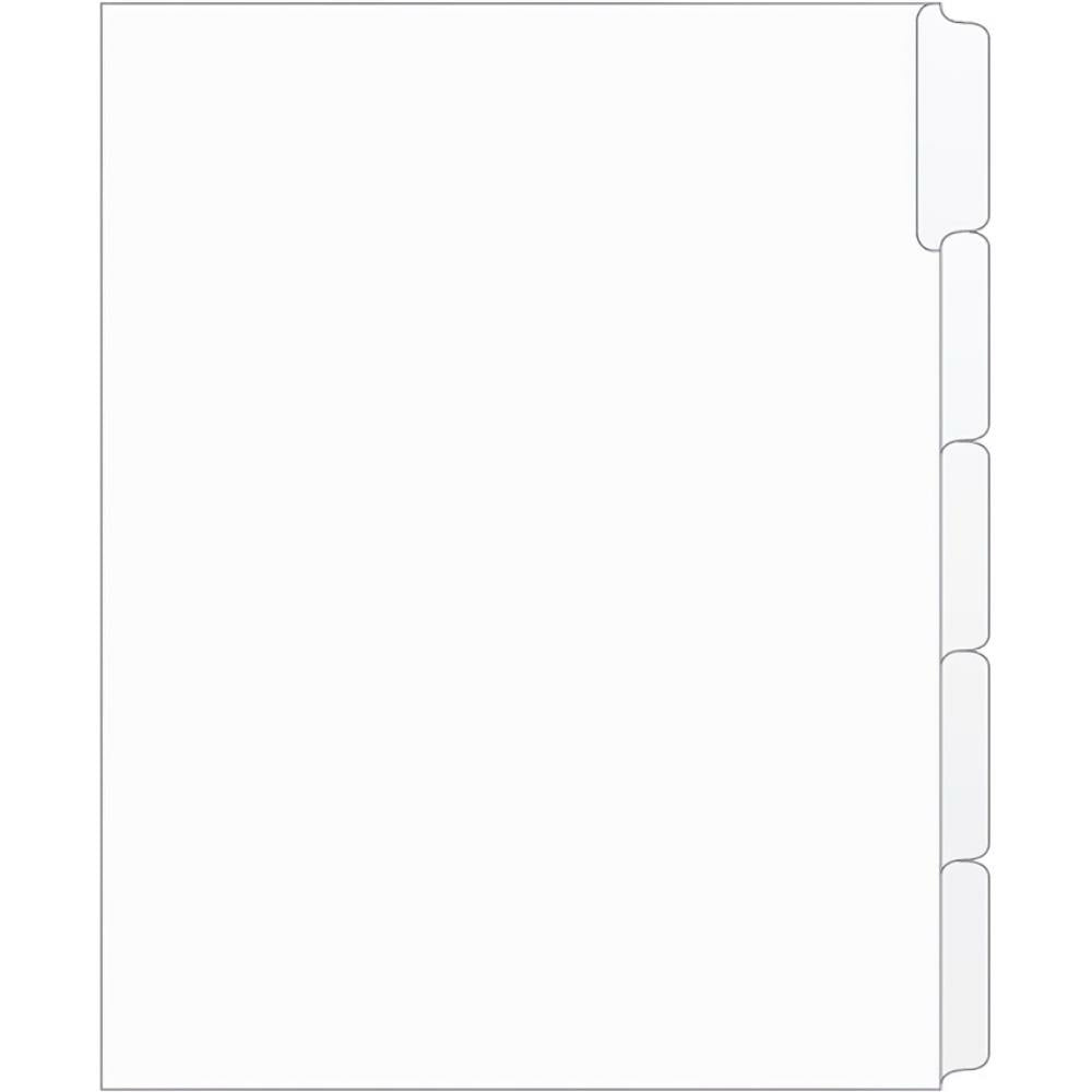 Ensemble d'onglets Supreme Litigation 5e coupe 11" blancs vierges