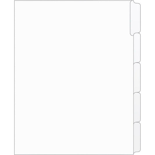 Supreme Litigation Tabs 5th Cut Set 11" White Blank