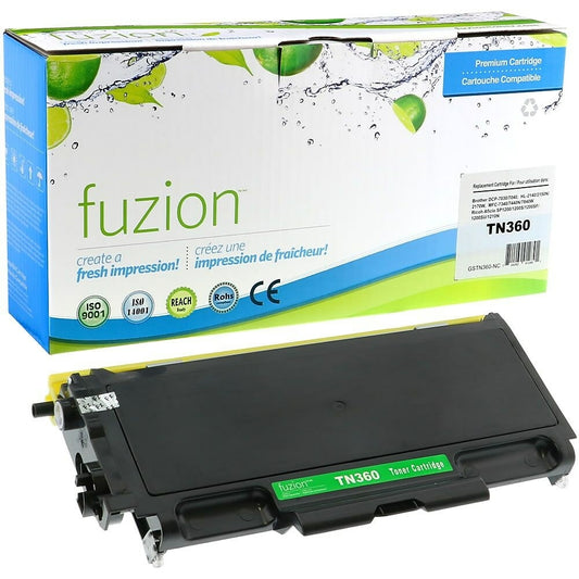 fuzion Brother TN360 Compatible Toner Cartridge - High Yield - Black